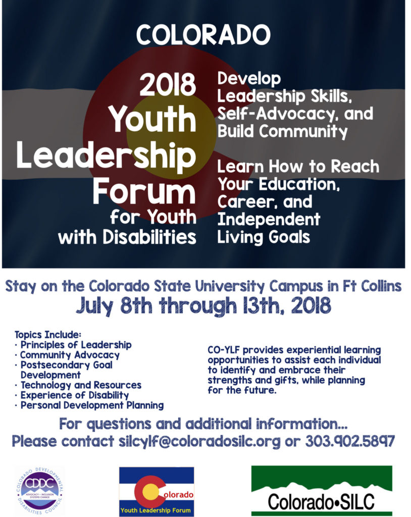 Colorado Youth Leadership Forum flier image